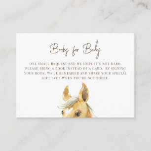 Horse It's a Boy Books for Baby White Enclosure Card