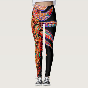 Horse jewel mosaic colorful cowgirl equestrian leggings