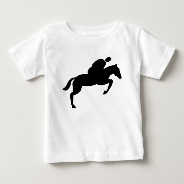 Horse Jumping - Black Baby T-Shirt (Front)