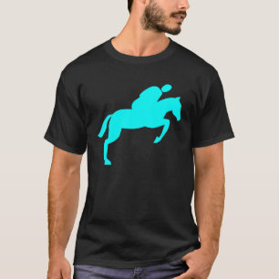 Horse Jumping - Cyan T-Shirt