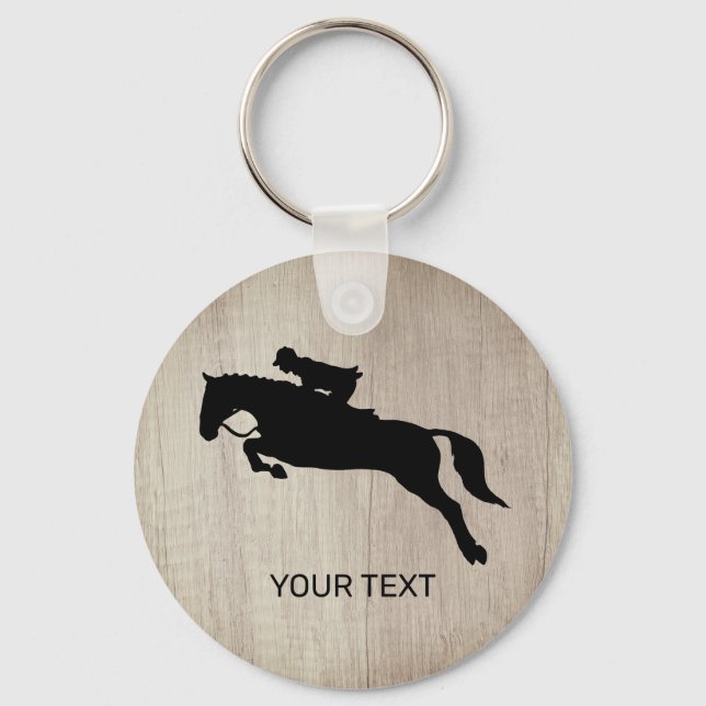 Horse Jumping Dressage Equestrian Keychain (Front)
