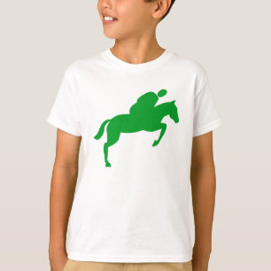 Horse Jumping - Grass Green T-Shirt