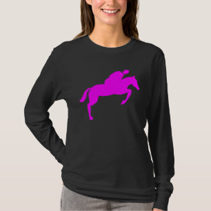 Horse Jumping - Magenta T-Shirt