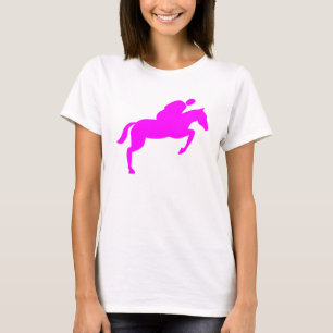 Horse Jumping - Magenta T-Shirt