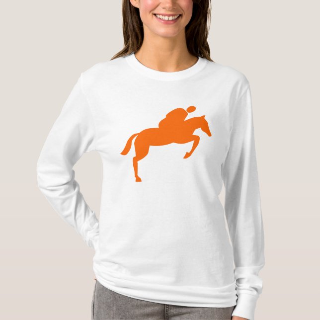 Horse Jumping - Orange T-Shirt (Front)