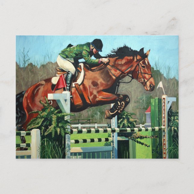 Horse jumping postcard (Front)