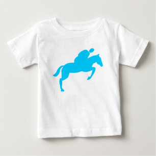 Horse Jumping - Sky Blue Baby T-Shirt
