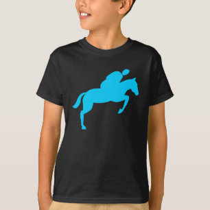 Horse Jumping - Sky Blue T-Shirt