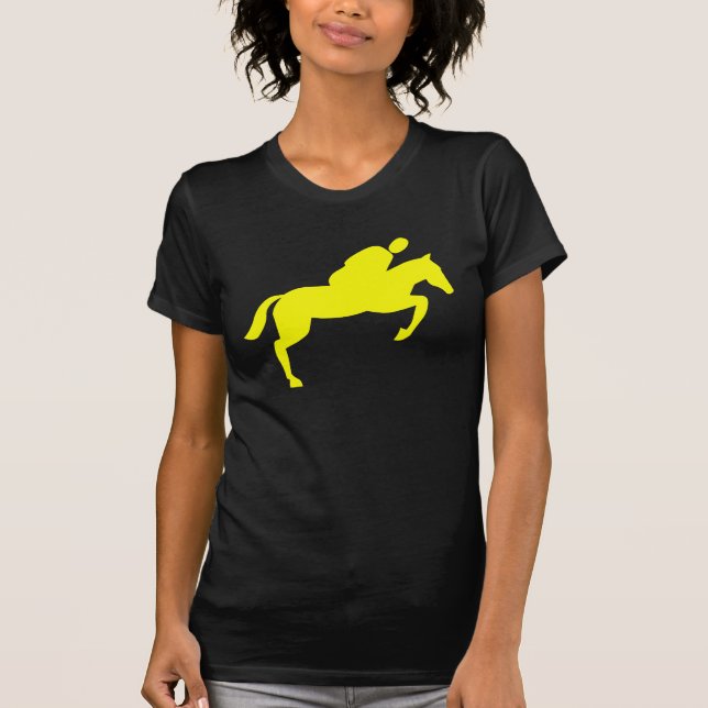 Horse Jumping - Yellow T-Shirt (Front)