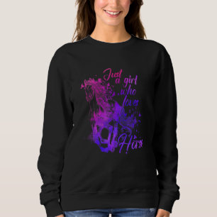 Horse Just A Girl Who Loves Horseback Riding Eques Sweatshirt