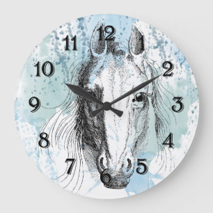 Horse Large Clock