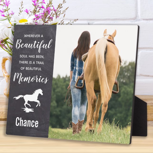 Horse Loss Memorial Keepsake - Horse Photo Plaque (Creator Uploaded)