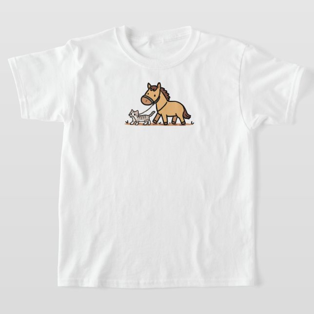 Horse Love Kitty T-Shirt (Laydown)