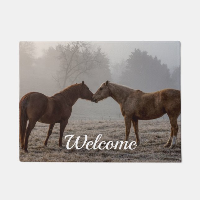 Horse Love Welcome Doormat (Front)