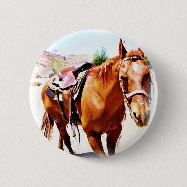 Horse Lover_ 6 Cm Round Badge (Front)