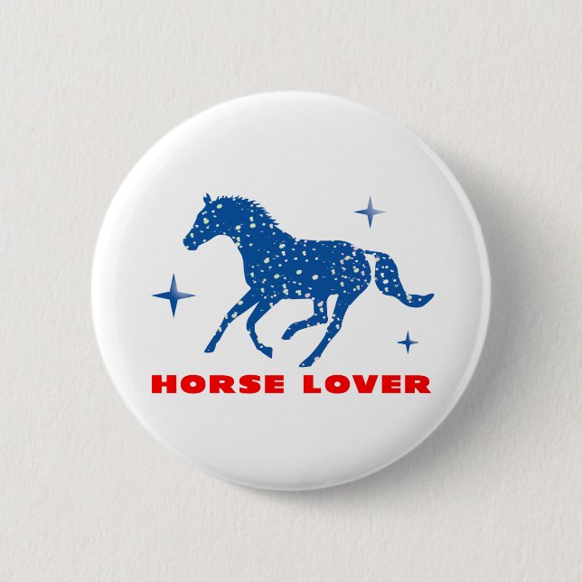 Horse Lover 6 Cm Round Badge (Front)