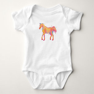 Horse Lover Animal Christmas, Christmas Farm Anima Baby Bodysuit