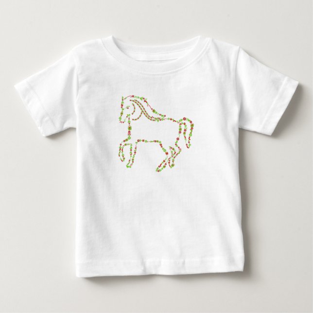 Horse Lover Animal Christmas, Christmas Farm Anima Baby T-Shirt (Front)