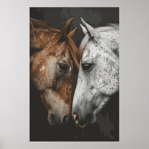 Horse Lover Best Friends Art Poster