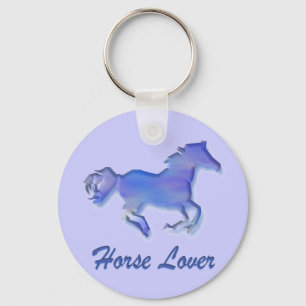 Horse Lover Blue Key Ring