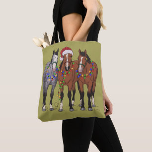 Horse Lover Christmas Animal Farm Animal Lover Tote Bag