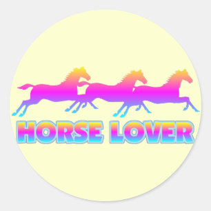 Horse Lover Classic Round Sticker