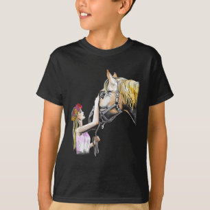 Horse Lover Cowgirl Rodeo Horseback Riding Equestr T-Shirt