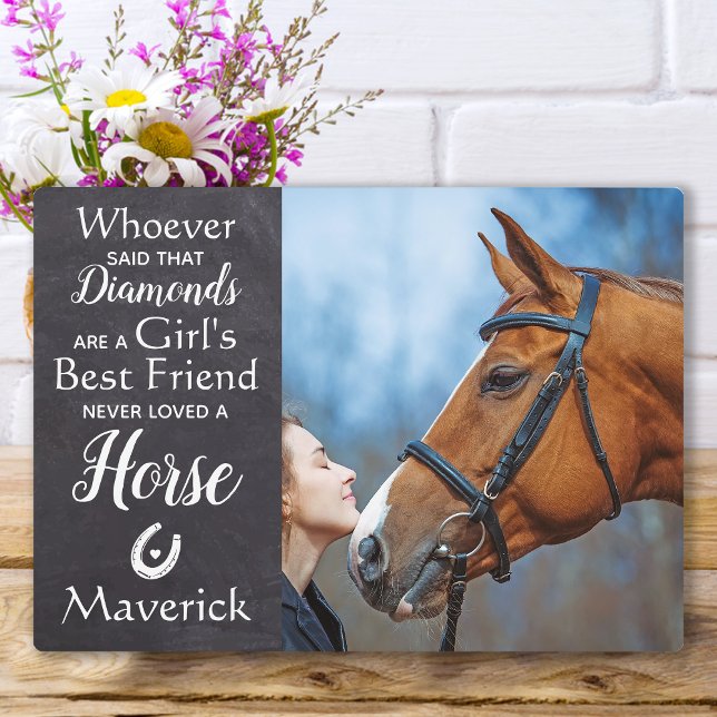 Horse Lover Equestrian Best Friend Keepsake Photo Plaque (Creator Uploaded)