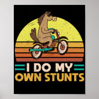 Horse Lover Equestrian Riding I Do My Own Stunts