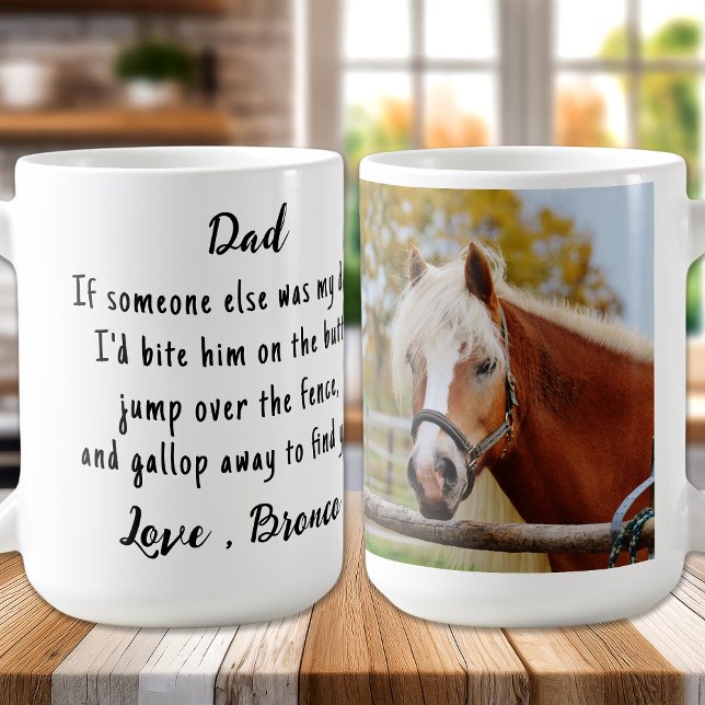 Horse Lover Funny Equestrian Custom Photo  Coffee Mug (Creator Uploaded)