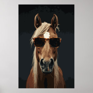Horse Lover Funny Selfie Photographic Art Poster