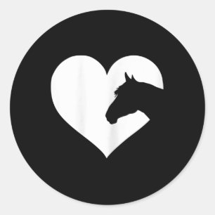 Horse lover gift for girls & women who love horse classic round sticker