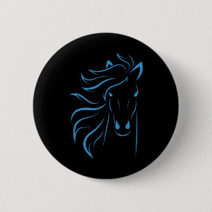 Horse Lover Gifts Womens Equestrian Men Horseback  6 Cm Round Badge