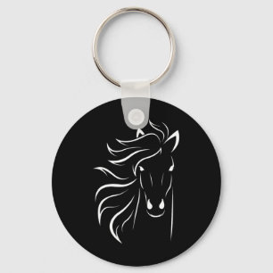 Horse Lover Gifts Womens Equestrian Men Horseback  Key Ring