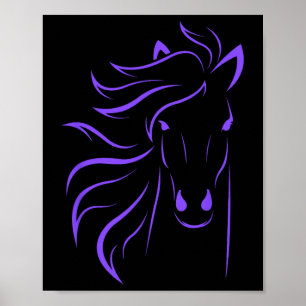Horse Lover Gifts Womens Equestrian Men Horseback Poster