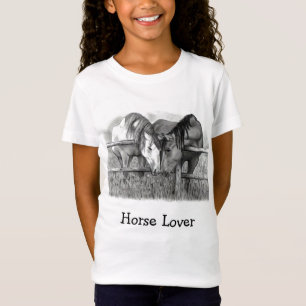 HORSE LOVER: GIRL'S SHIRT: PENCIL T-Shirt