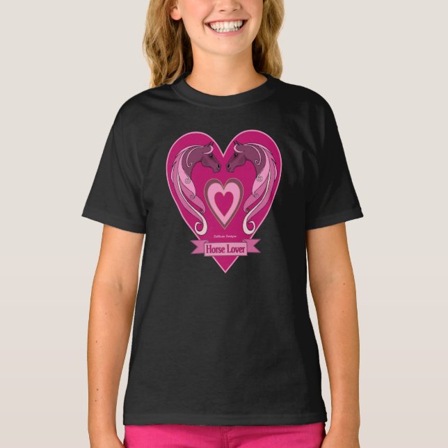 Horse Lover Heart Ladies Camisole T-Shirt (Front)