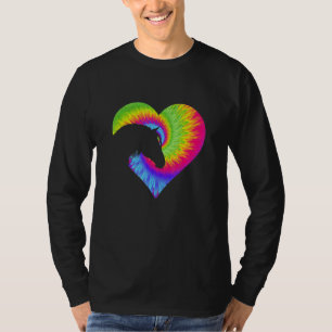 Horse Lover Heart Tie Dye T Shirt  For Girls Women