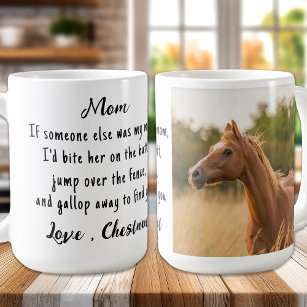 Horse Lover Horse Mum Custom Equestrian Photo Coffee Mug