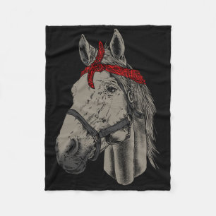 Horse Lover Horseback Riding Hay Horse Rider  Fleece Blanket