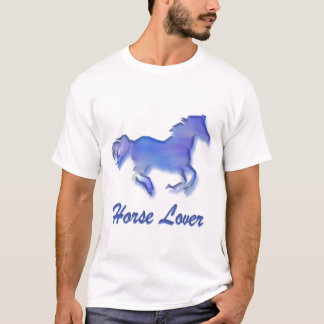 Horse Lover in Blue T-Shirt