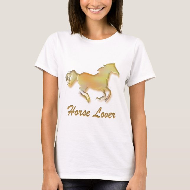 Horse Lover in Gold T-Shirt (Front)