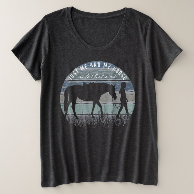HORSE LOVER - Me and My Horse Plus Size T-Shirt (Design Front)