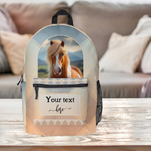 Horse Lover Modern Art Printed Backpack