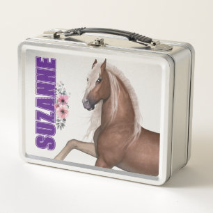 Horse Lover Personalised Metal Lunchbox
