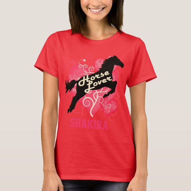 Horse Lover Personalised Shakira Customised Shirt (Front)