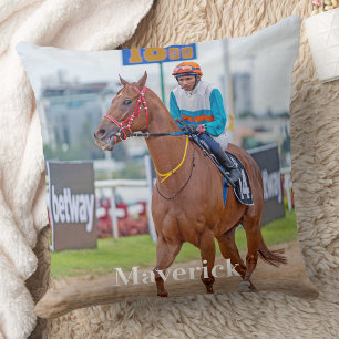 Horse Lover Personalized Pet Photo Equestrian Cushion