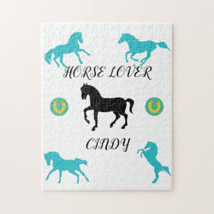 Horse Lover puzzle with personalised name.