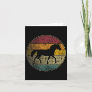 Horse Lover Riding Girl Horseback Vintage Retro 70 Card