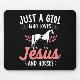 Horse Lover Shirt Women Girls Horseck Riding Eques Mouse Pad